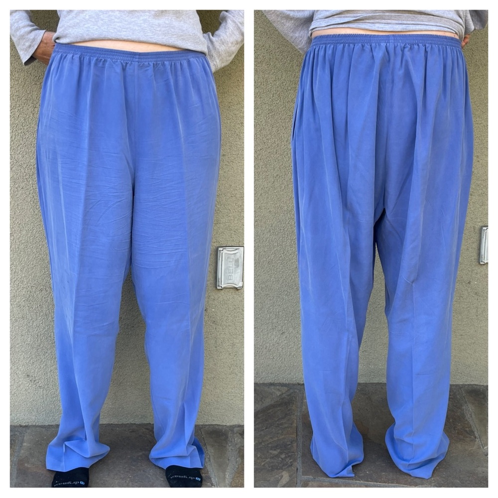 Go Silk Wide Leg Silk Pants